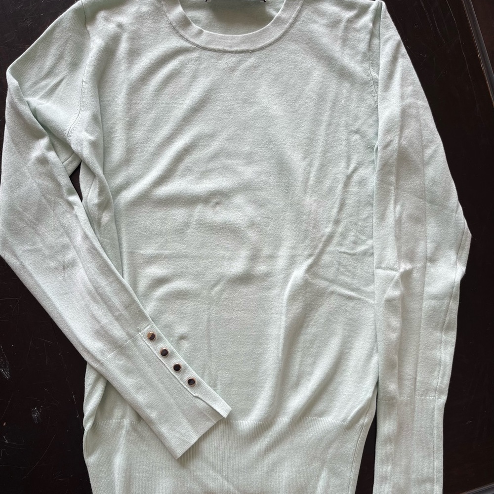 Zara Mint Green Crew Neck Top